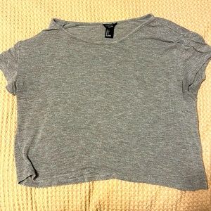 Grey Forever 21 Crop Top